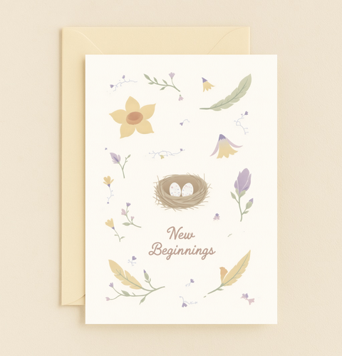 new beginnings spring nest card