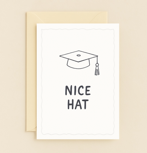 nice hat graduation card