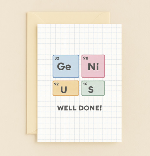periodic table genius card