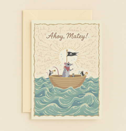 Pirate Mouse Birthday Card