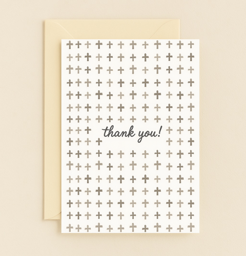polka dot thank you card