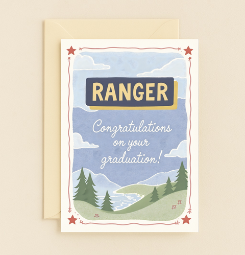 ranger graduation congratulations card