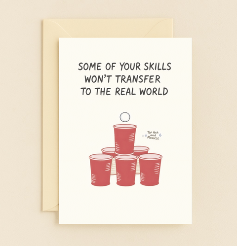red cup beer pong skill card