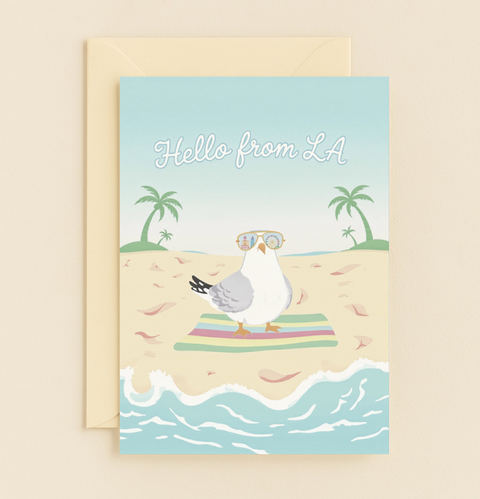 Seagull LA Greeting Card