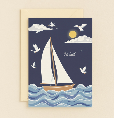 Set Sail Nautical Card