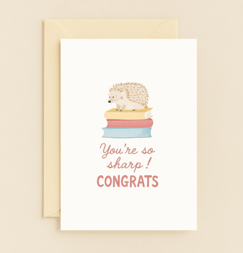 sharp hedgehog book card