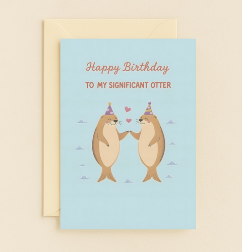 significant otter birthday card