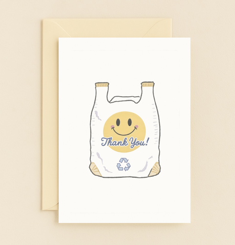 smiley eco thank you card