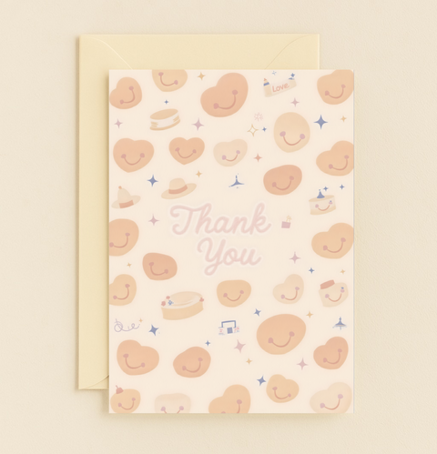 smiling faces thank you card