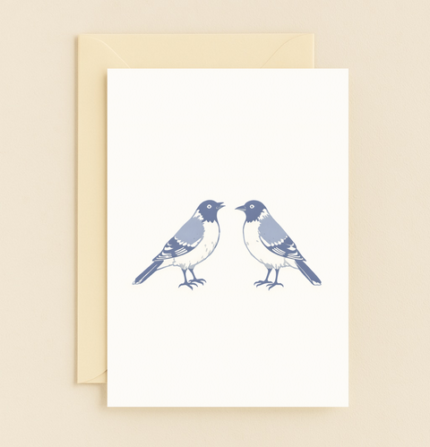 songbird duet illustration card