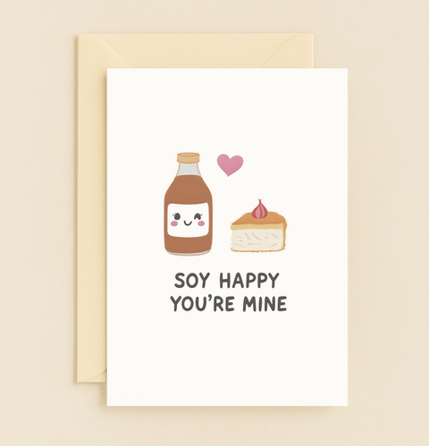 soy sauce and sushi happy card