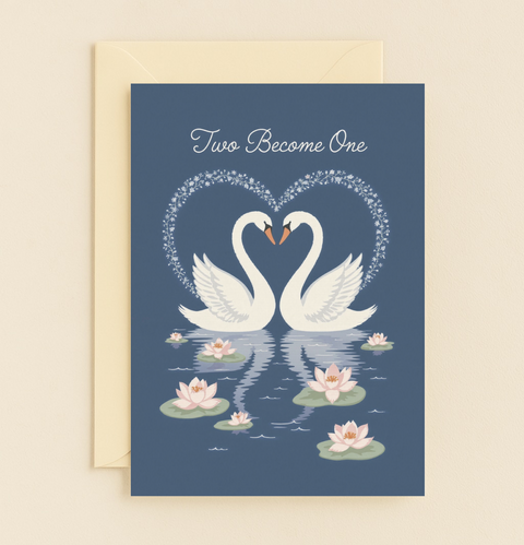Swan Wedding Card