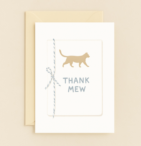 thank you cat pun card