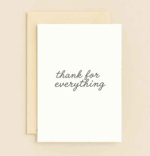 thank you for everything card