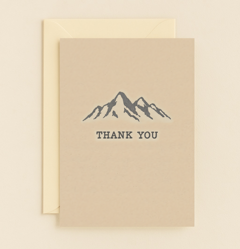 thank you mountain design card