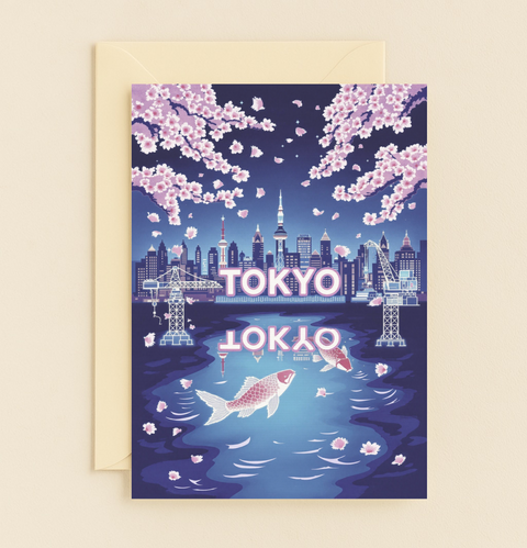 Tokyo Skyline Greeting Card
