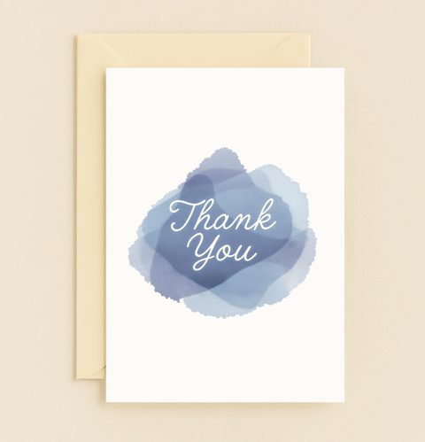 watercolor thank you card