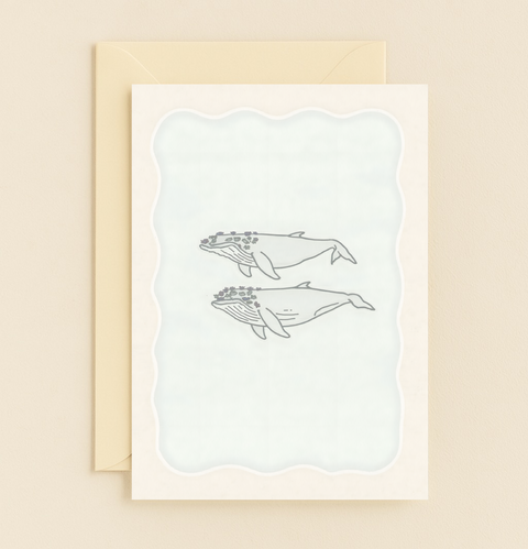 whale love pair card