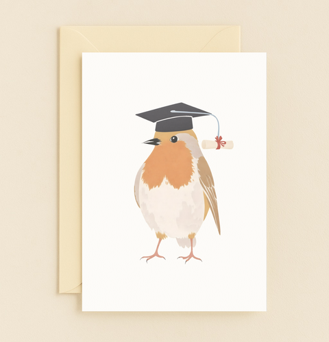 wise bird graduation card