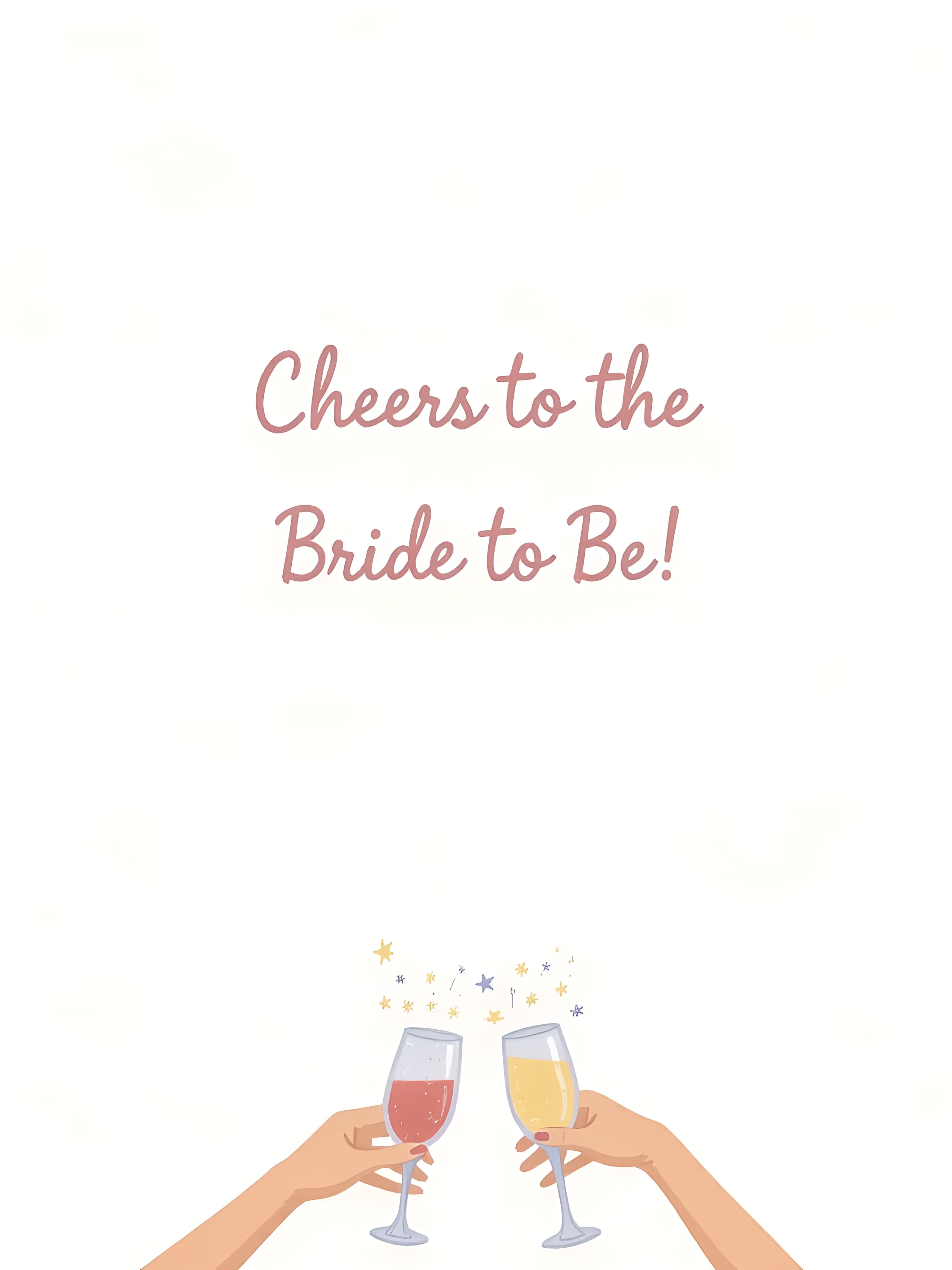 Bridal Shower Card Modern Champagne Toast