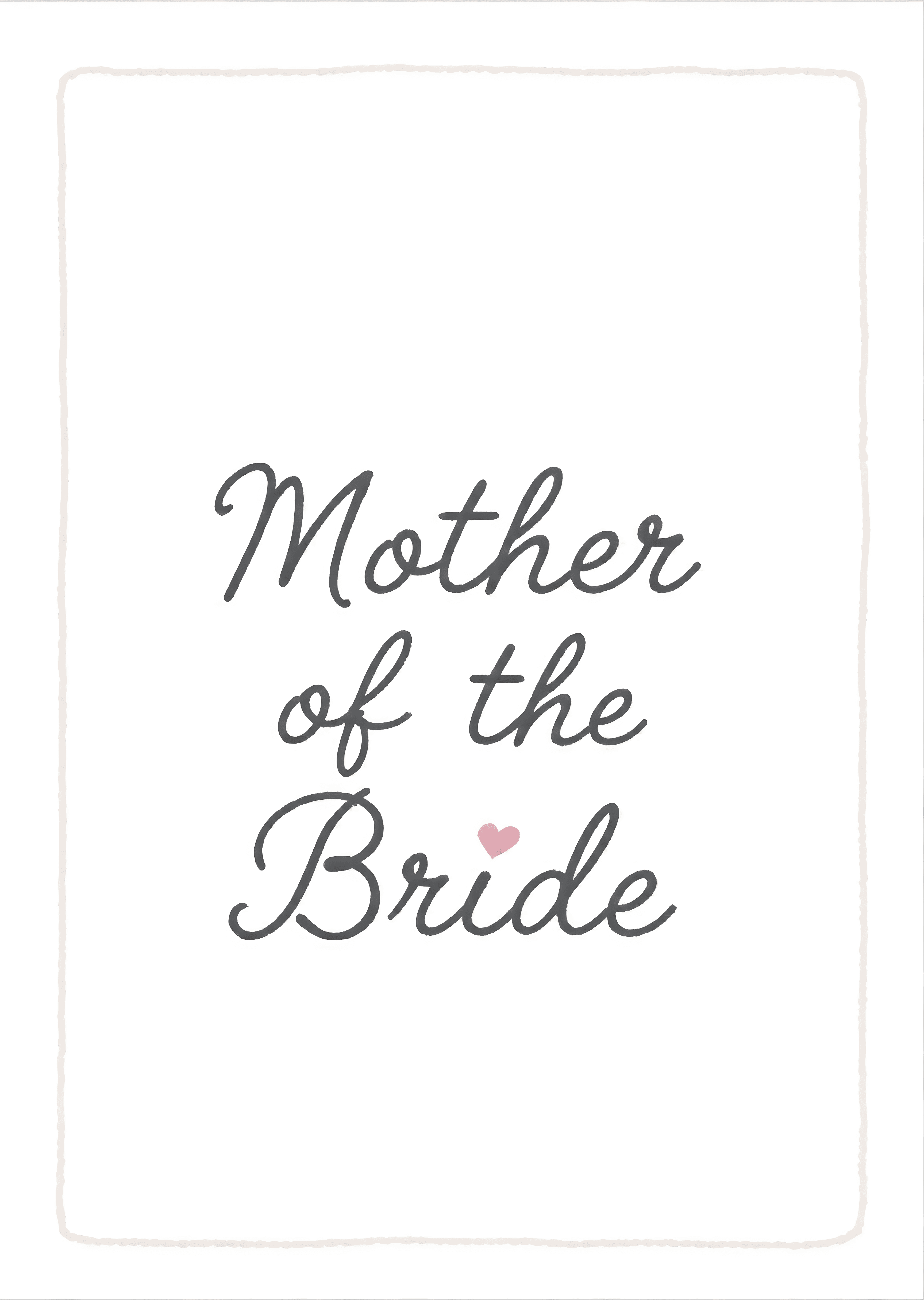 Mother of the Bride Card Modern Elegant Design