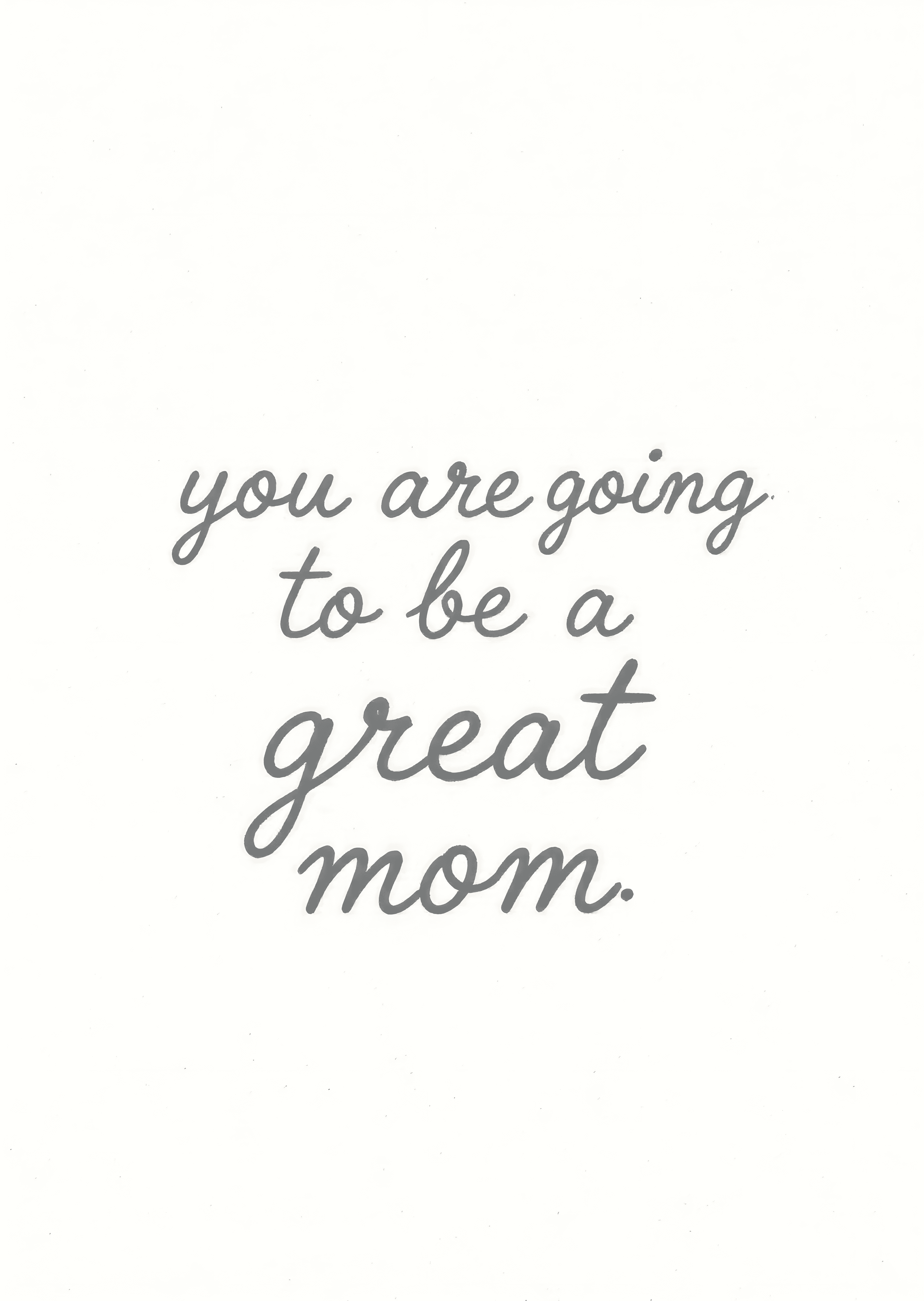 New Mom Greeting Card Modern Typography
