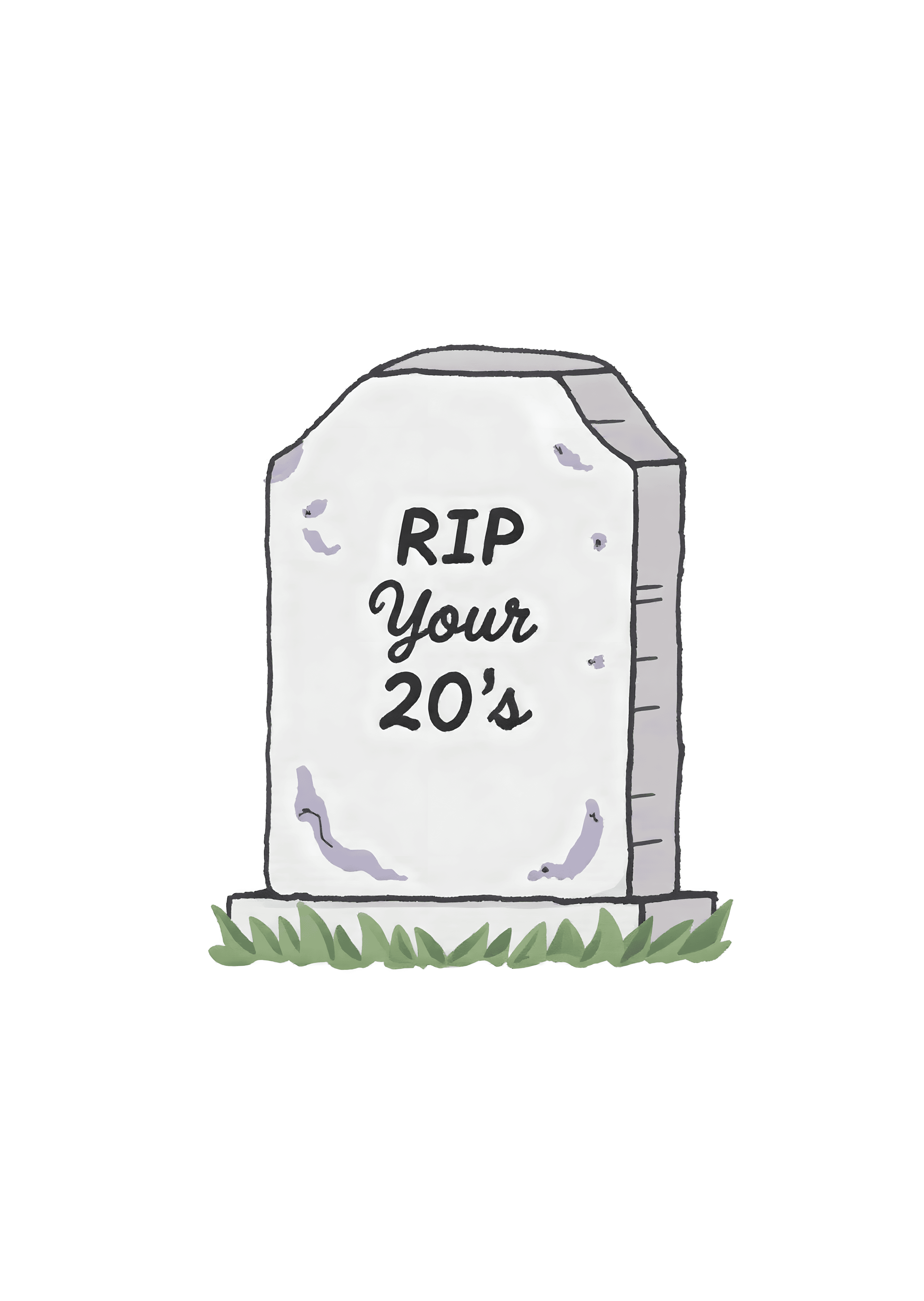 Rip Your Twenties Tombstone Card