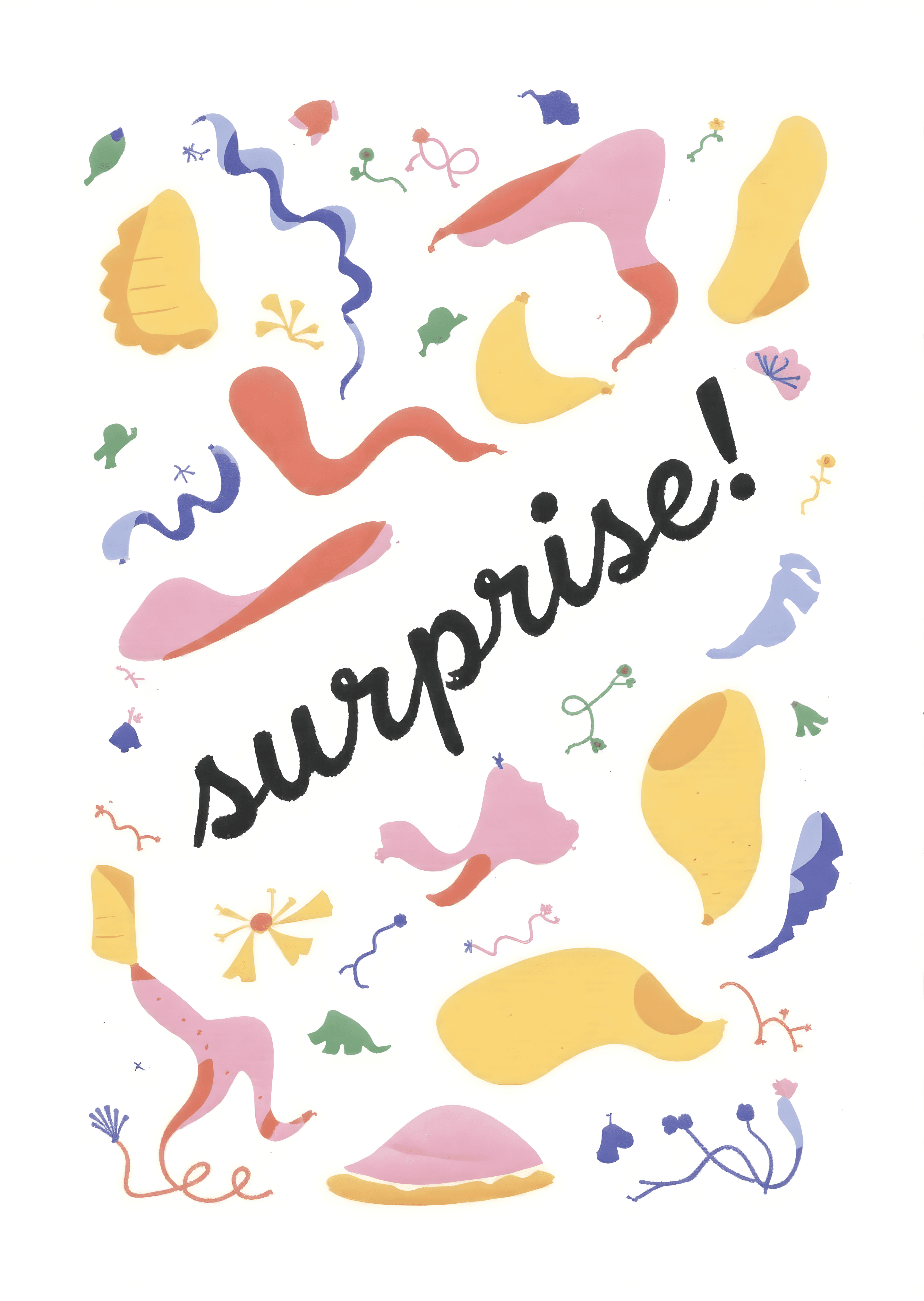 Surprise Greeting Card Modern Abstract Colorful Design