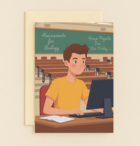 Biology Classroom Student Computer Project Group Assignment Card product image