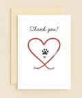 Thank You Card Stethoscope Heart Modern Design - Front
