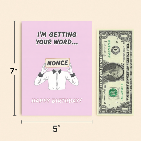Funny Birthday Card with Playful Word Game Twist - Size