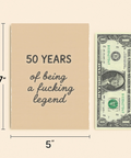Funny 50th Birthday Card Modern Legend讣 - Size
