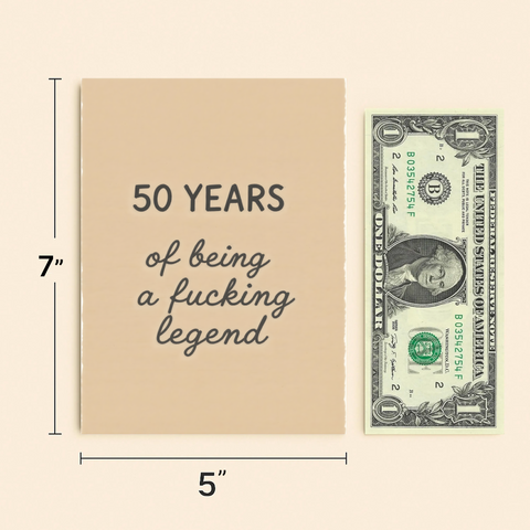 Funny 50th Birthday Card Modern Legend讣 - Size