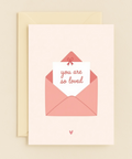Love Greeting Card “You Are So Loved” Modern Design - Front