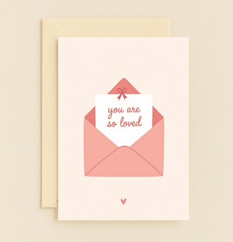 Love Greeting Card “You Are So Loved” Modern Design - Front