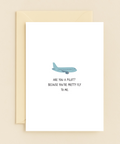 Funny Greeting Card with Airplane Joke - Front