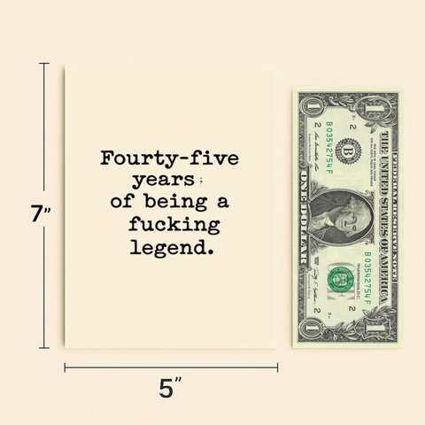 Funny Birthday Greeting Card Modern Typography - Size