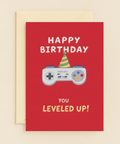 Level Up Birthday Gamer Card - Front