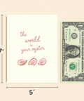 Inspirational Greeting Card Modern Oyster Design - Size