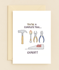 Funny Greeting Card with Illustrated Tools - Front