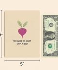 Funny Greeting Card Beetroot Illustration - Size
