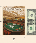 Funny Birthday Card Casino Double Down Theme - Size