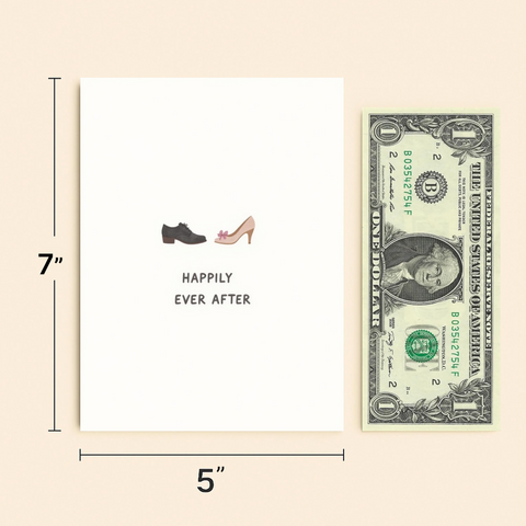 Wedding Greeting Card Modern Shoe Design - Size