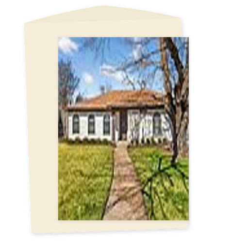 Funny Birthday Card New House Illustration Party Lawnched Pun - Front