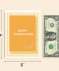 Thanksgiving Greeting Card Cute Dog Illustration - Size