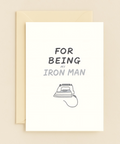 Funny Greeting Card with Iron Pun for Him - Front