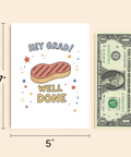 Funny Graduation Card Steak Congrats Modern Design - Size