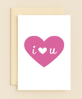 Romantic Greeting Card Pink Heart Modern Design - Front