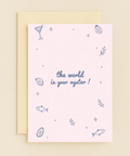 Motivational Greeting Card Cute Oyster Design - Front
