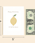 Funny Anniversary Card Lemon Main Squeeze - Size
